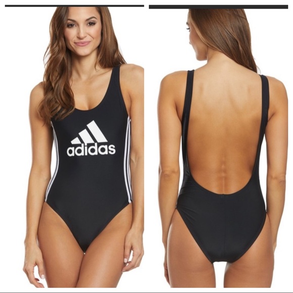 adidas Other - Adidas Black Logo Swimsuit NWT Small